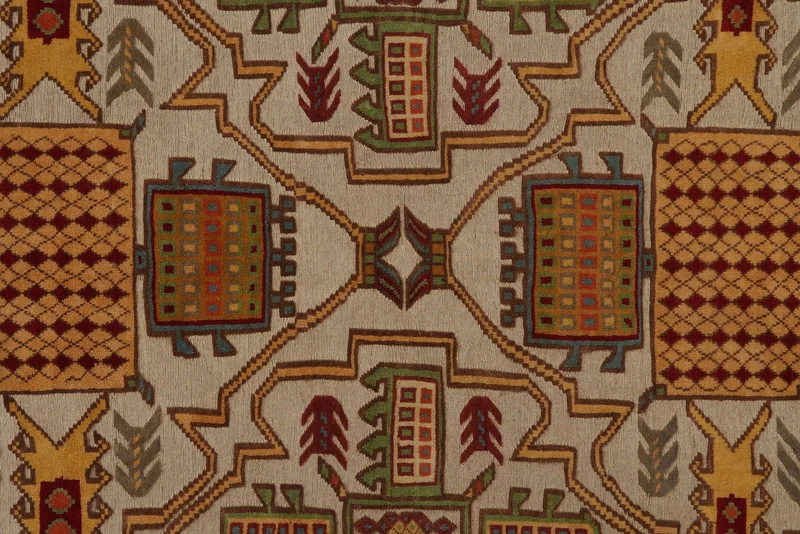 Kelim Belutch · Handgewebt – Braun, 253x212 cm