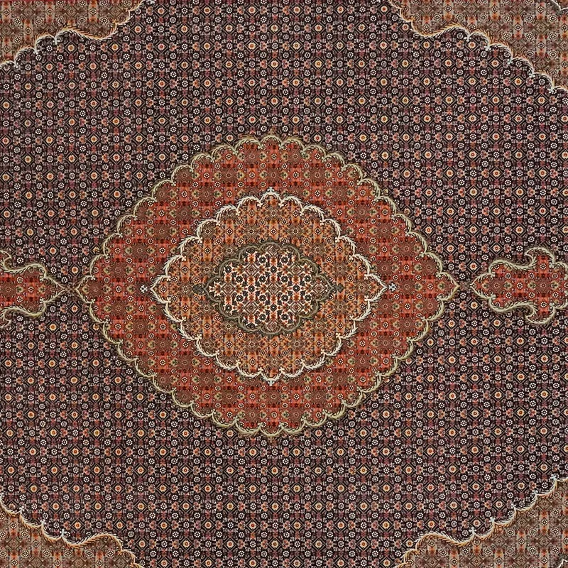 Tabriz 50 Raj · Handgeknüpft – Schwarz, 303x206 cm