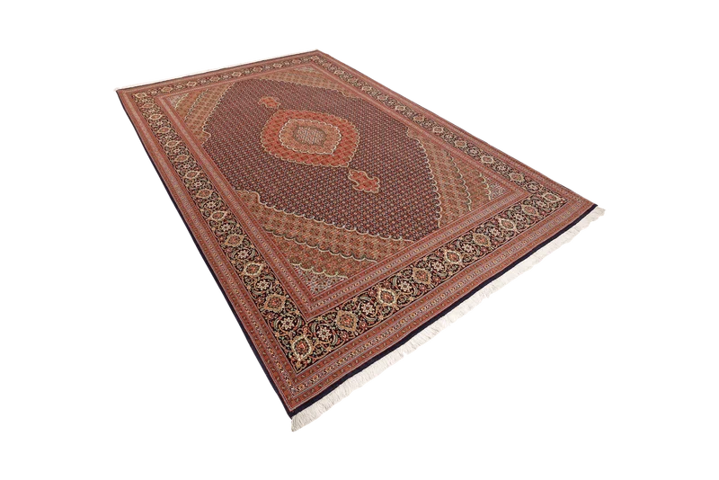 Tabriz 50 Raj · Handgeknüpft – Schwarz, 303x206 cm
