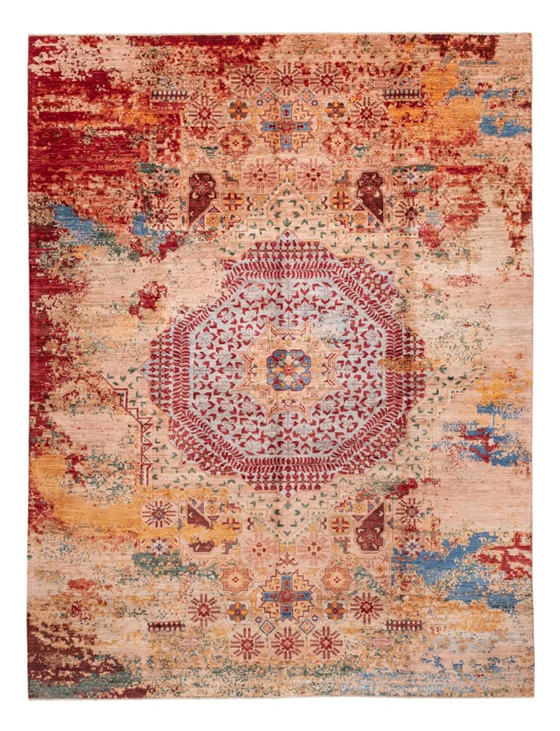 Designer Teppich 298x394cm - mehrfarbig