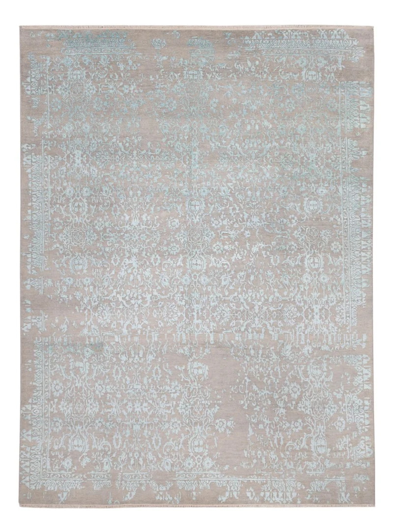 Designer Teppich 270x358cm - hellblau