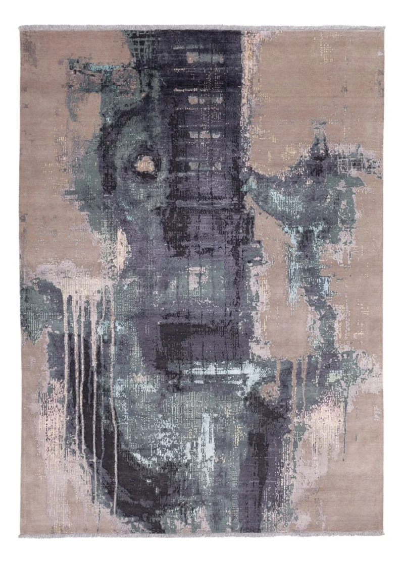 Designer Teppich 256x353cm - mehrfarbig