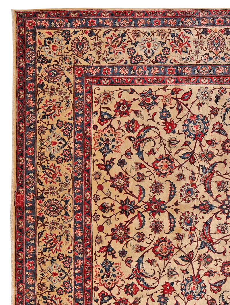 Yazd · Handgeknüpft – Beige, 398x292 cm