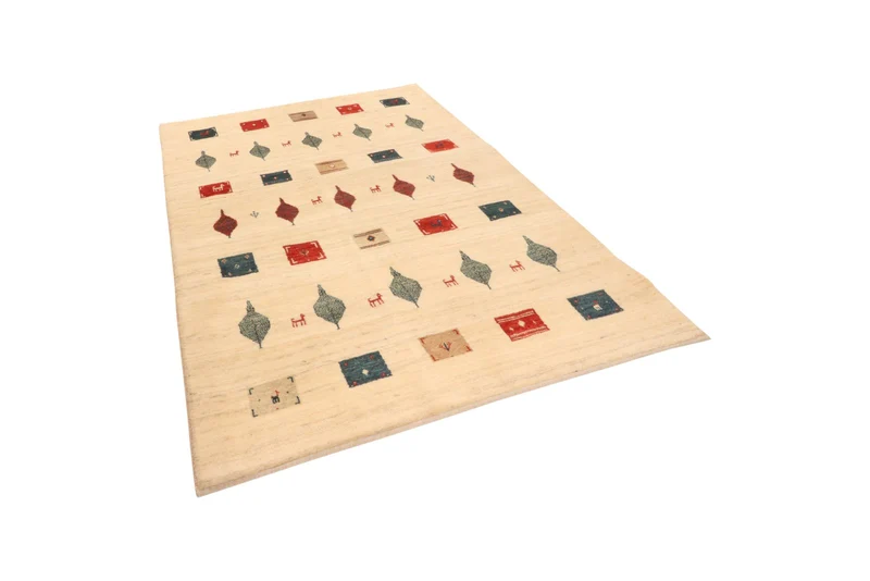 Rizbaf · Handgeknüpft – Beige, 182x129 cm