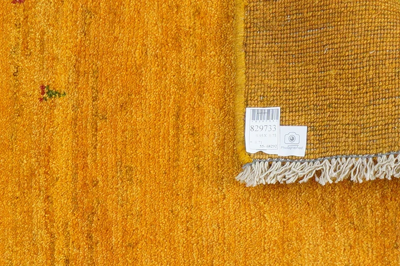 Gabbeh · Handgeknüpft – Gelb, 95x75 cm