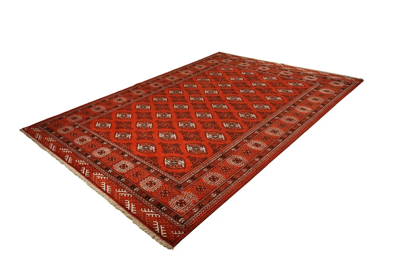 Turkman · Handgeknüpft – Rot, 294x210 cm
