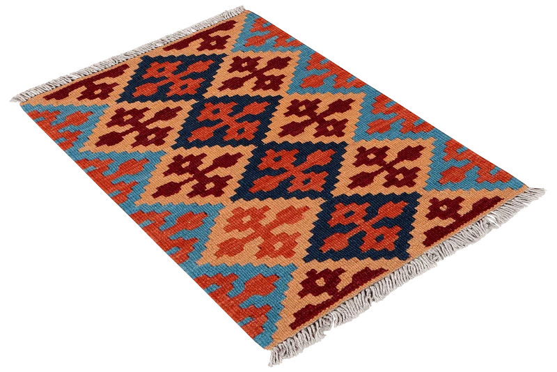 Kelim Gashgai · Handgewebt – Bunt, 63x44 cm