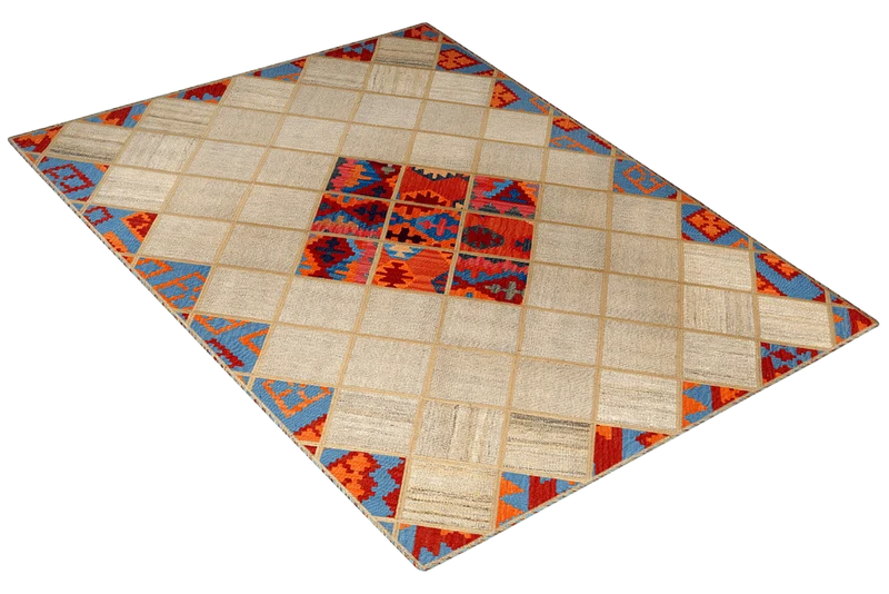 Kelim Tekkeh · Handgewebt – Beige, 200x150 cm