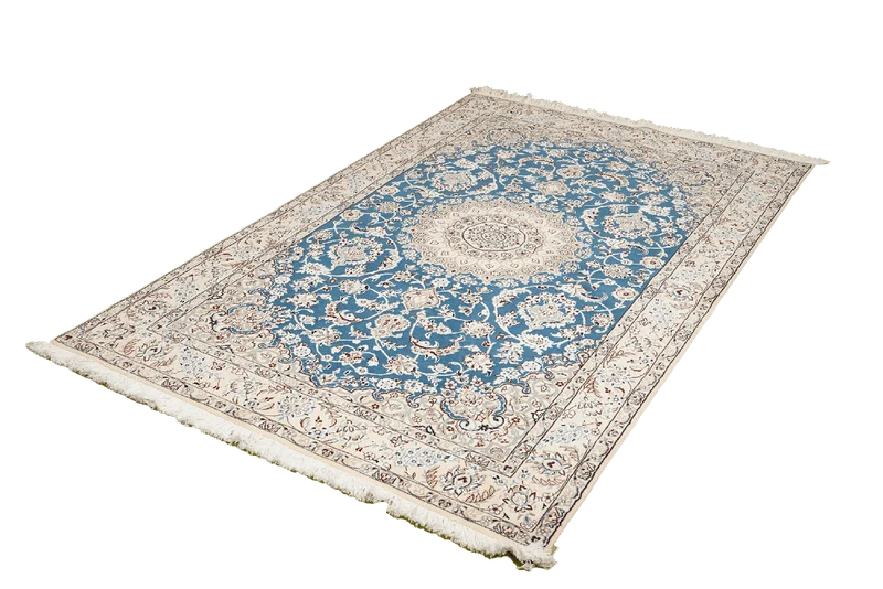 Nain 9La · Handgeknüpft – Blau, 213x130 cm