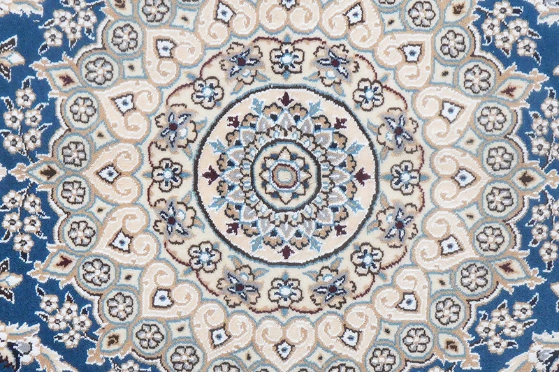 Nain 9La · Handgeknüpft – Blau, 213x130 cm