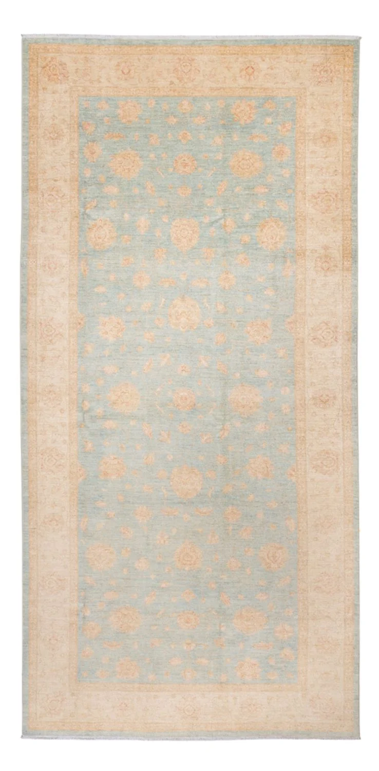 Ziegler Teppich 199x418cm - Orientteppich - hellblau