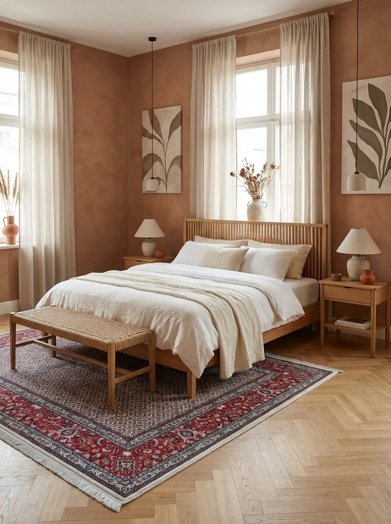 Moud Mahi · Handgeknüpft – Beige, 287x194 cm