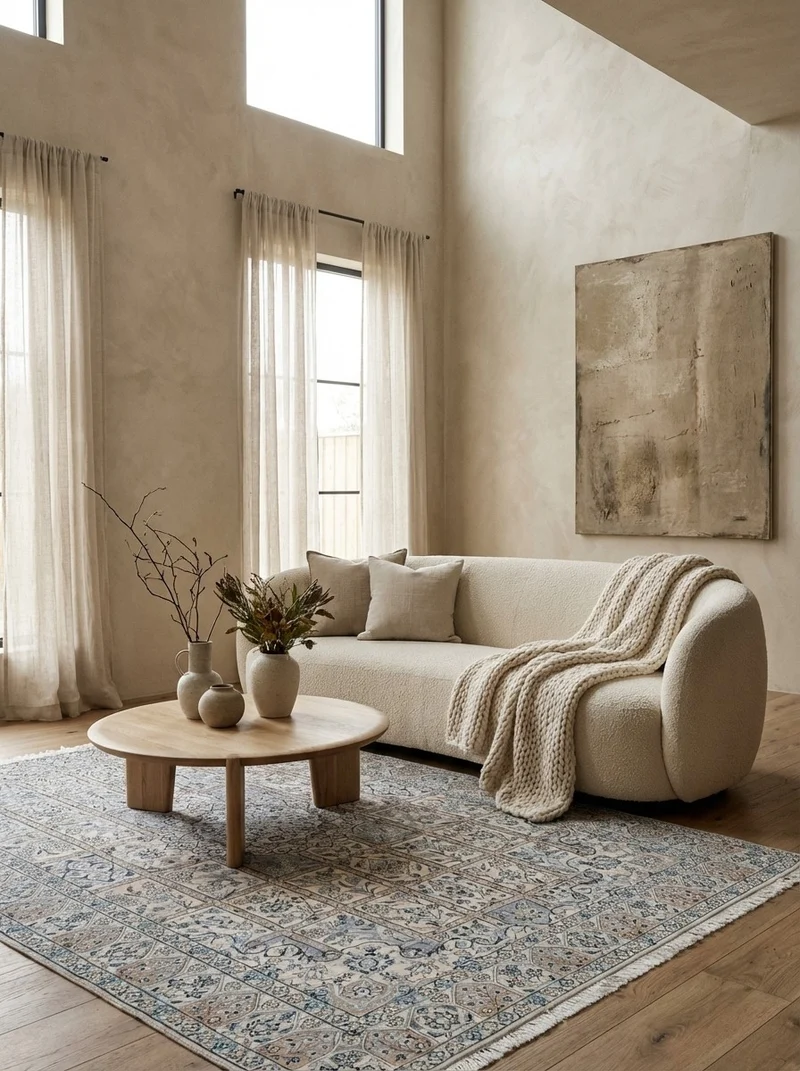 Nain 9La · Handgeknüpft – Beige, 235x146 cm