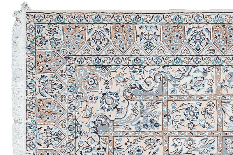 Nain 9La · Handgeknüpft – Beige, 235x146 cm