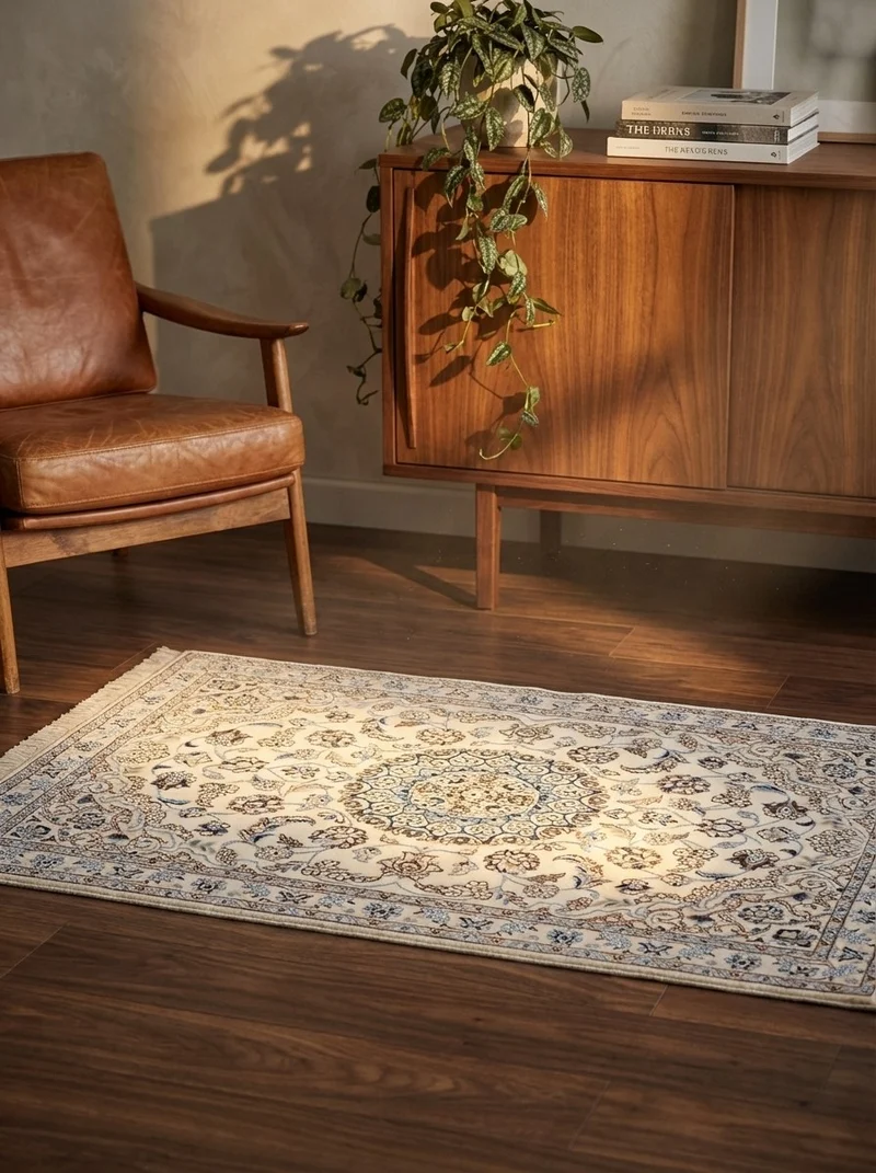 Nain 9La · Handgeknüpft – Beige, 145x99 cm