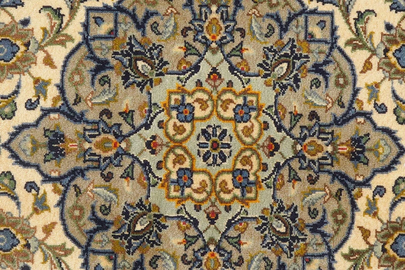 Kashan · Handgeknüpft – Beige, 193x143 cm