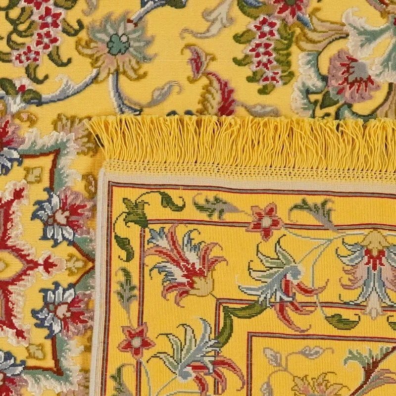 Tabriz 50 Raj · Handgeknüpft – Gelb, 148x99 cm