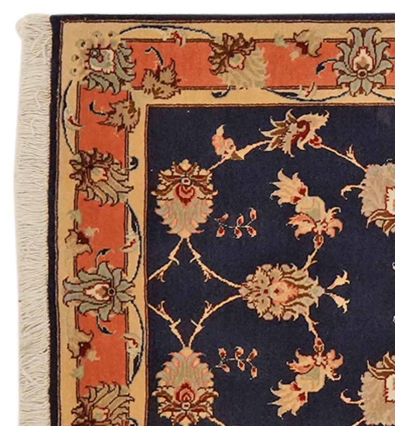 Tabriz 50 Raj · Handgeknüpft – Blau, 201x75 cm