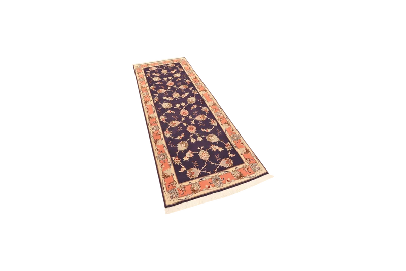 Tabriz 50 Raj · Handgeknüpft – Blau, 201x75 cm