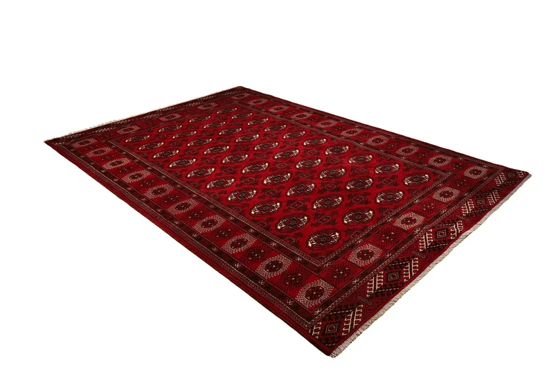 Turkman · Handgeknüpft – Rot, 286x199 cm