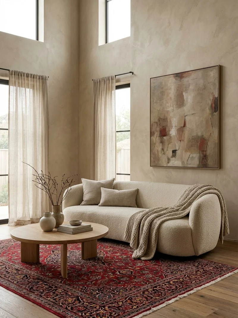 Kashan · Handgeknüpft – Rot, 219x138 cm