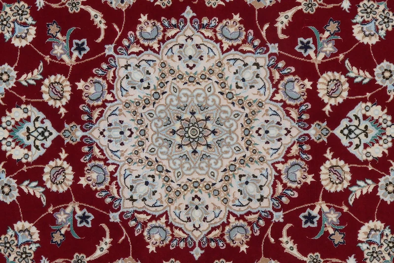 Nain 6La · Handgeknüpft – Rot, 197x132 cm