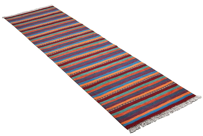 Kelim Gashgai · Handgewebt – Bunt, 195x58 cm