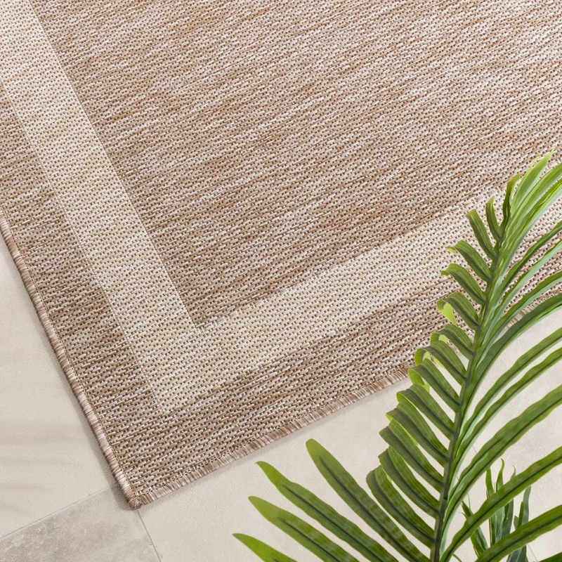 Balkonteppich - Sierra Border Beige Creme