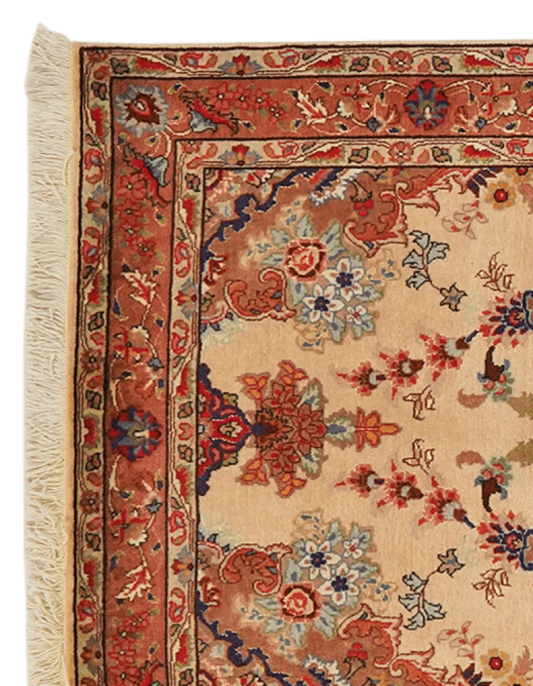Tabriz 50 Raj · Handgeknüpft – Beige, 199x82 cm