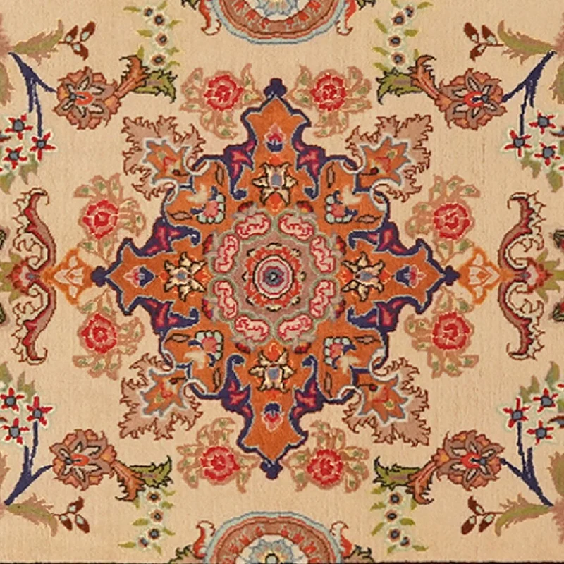Tabriz 50 Raj · Handgeknüpft – Beige, 199x82 cm