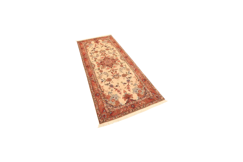 Tabriz 50 Raj · Handgeknüpft – Beige, 199x82 cm