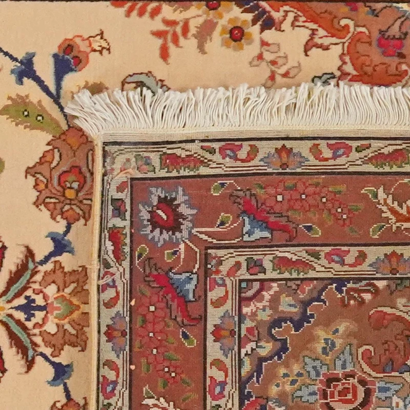 Tabriz 50 Raj · Handgeknüpft – Beige, 199x82 cm