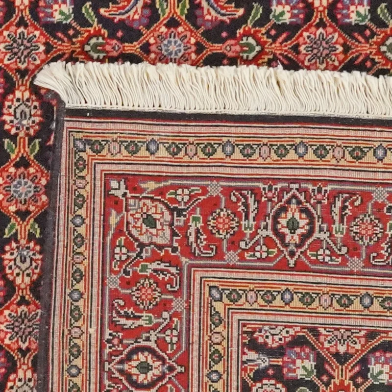 Tabriz 50 Raj · Handgeknüpft – Schwarz, 142x105 cm