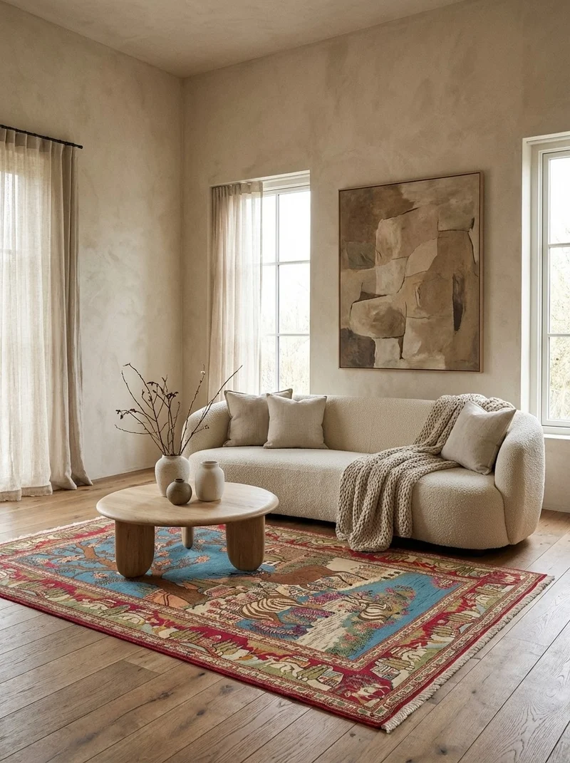 Kashan · Handgeknüpft – Blau, 210x135 cm
