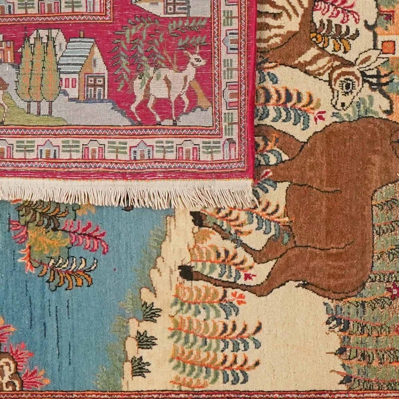 Kashan · Handgeknüpft – Blau, 210x135 cm