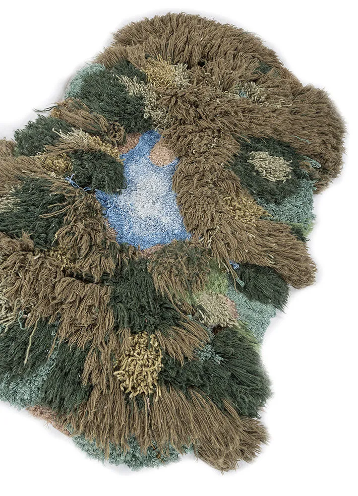 Wollteppich sonderform - 90 x 150 cm - mehrfarbig