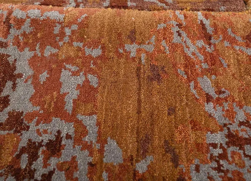 Wollteppich sonderform - 167 x 212 cm - orange