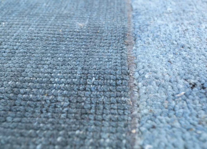 Wollteppich sonderform - 180 x 180 cm - blau