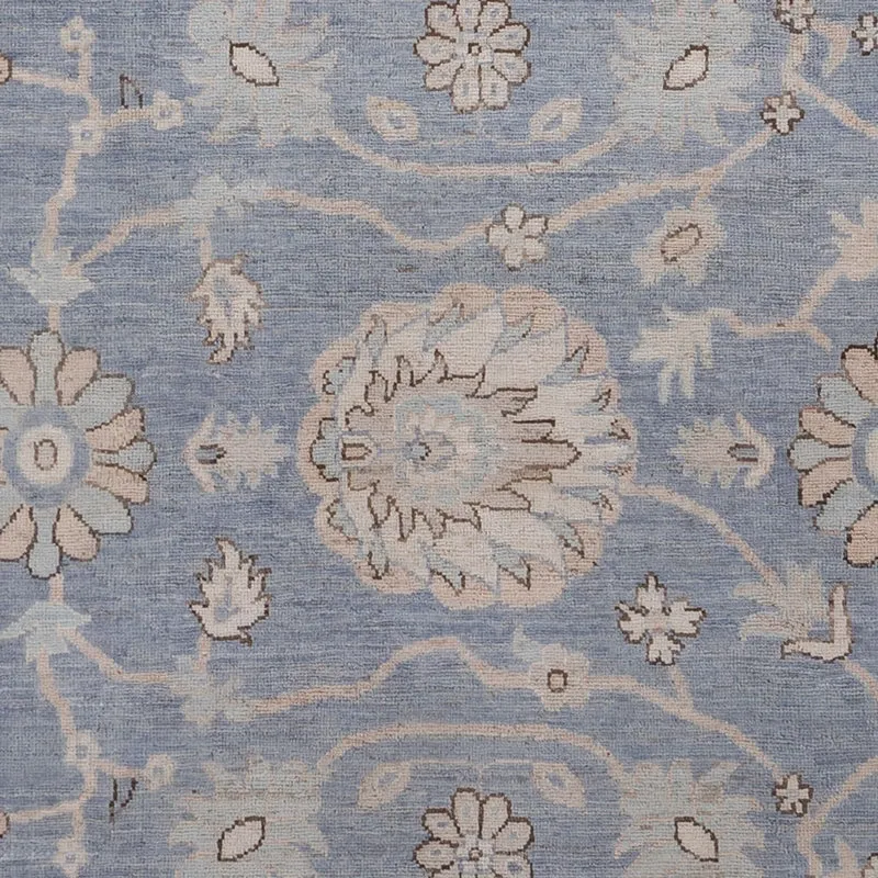 Usak Teppich 206x301cm - Orientteppich - hellblau