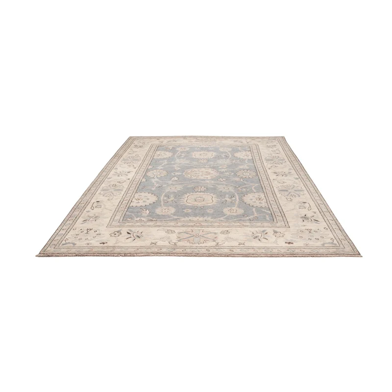 Usak Teppich 206x301cm - Orientteppich - hellblau