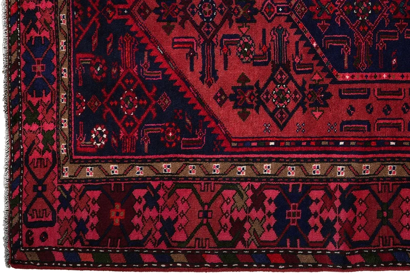 Khamseh · Handgeknüpft – Rot, 202x130 cm
