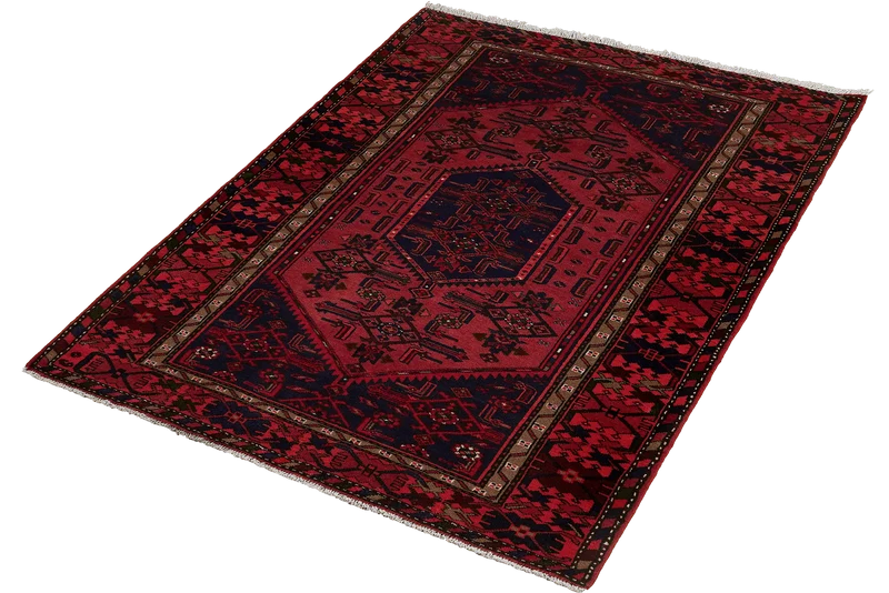 Khamseh · Handgeknüpft – Rot, 202x130 cm