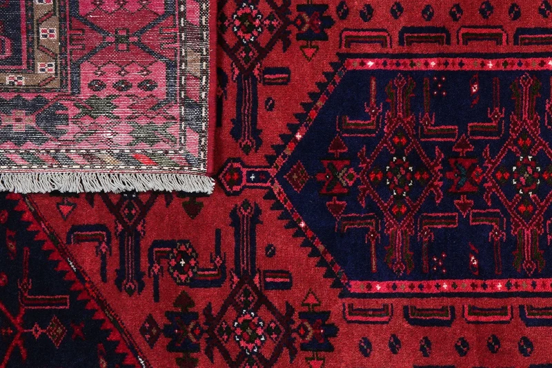 Khamseh · Handgeknüpft – Rot, 202x130 cm
