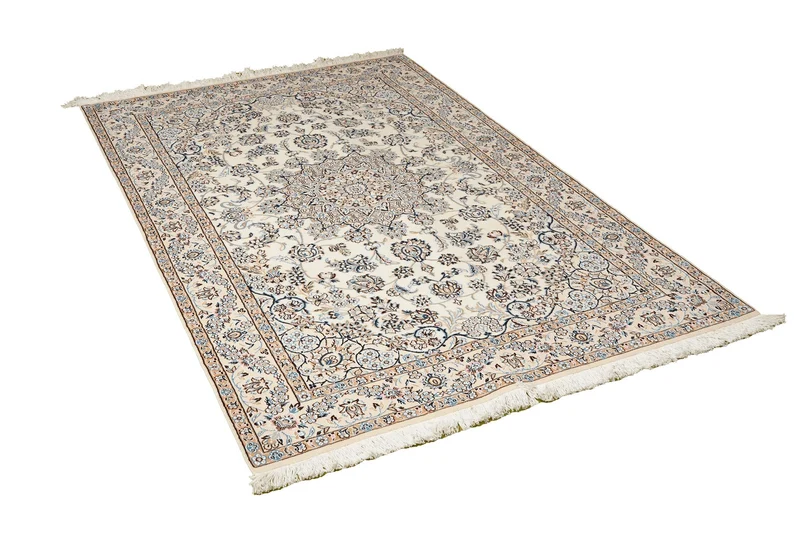 Nain 9La · Handgeknüpft – Beige, 205x129 cm