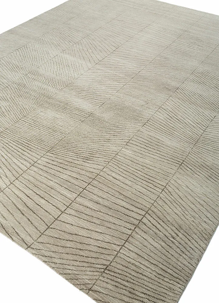 Wollteppich - 150 x 240 cm - silber