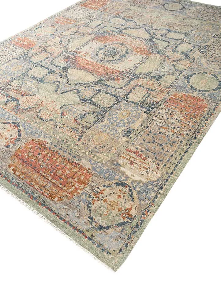 Wollteppich - 270 x 360 cm - grün