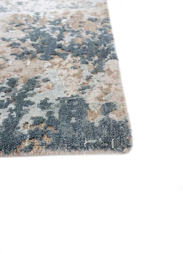 Wollteppich sonderform - 150 x 240 cm - grau