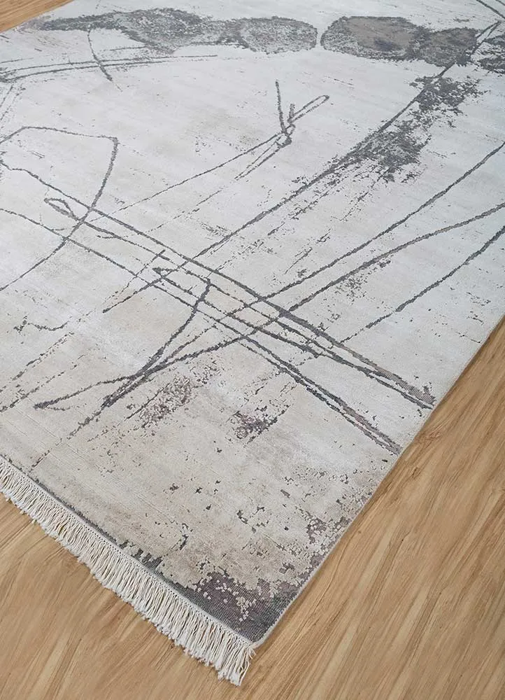 Designer Teppich - 240 x 300 cm - silber