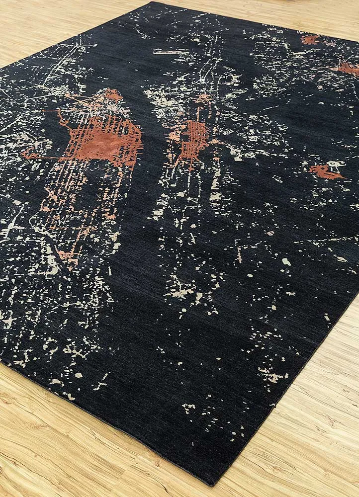 Wollteppich - 240 x 300 cm - schwarz