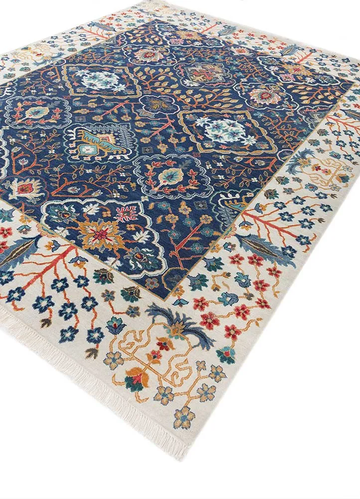 Wollteppich - 240 x 300 cm - blau